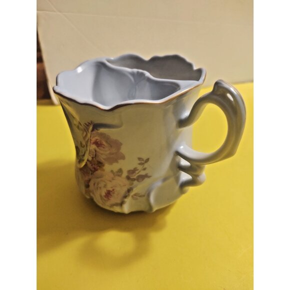 Vintage NIPPON Handpainted Shaving Mug/Mustache Cup Floral Pattern - Picture 3 of 12